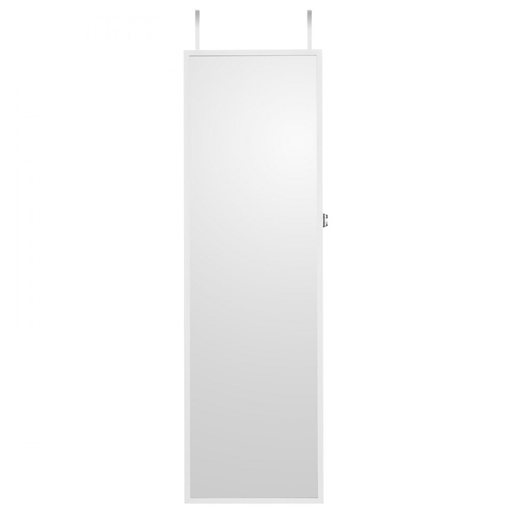 PY-2312SS - Full-Length Mirror Jewelry Cabinet with Velvet Storage, Lockable Design