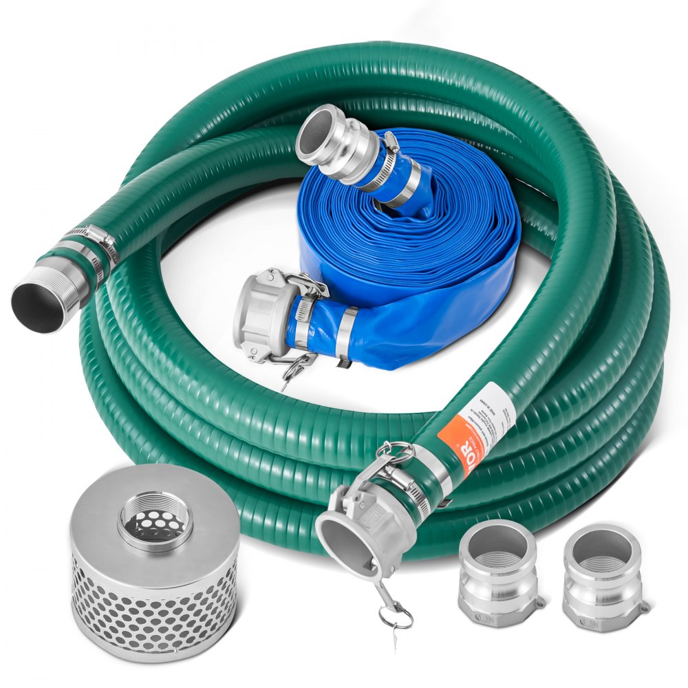 TZ4050X50FT-1 - Durable 2" x 50ft VEVOR Suction Hose Kit for Pumps