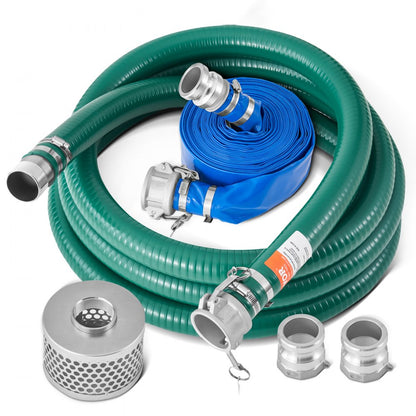 TZ4050X50FT-1 - Durable 2" x 50ft VEVOR Suction Hose Kit for Pumps