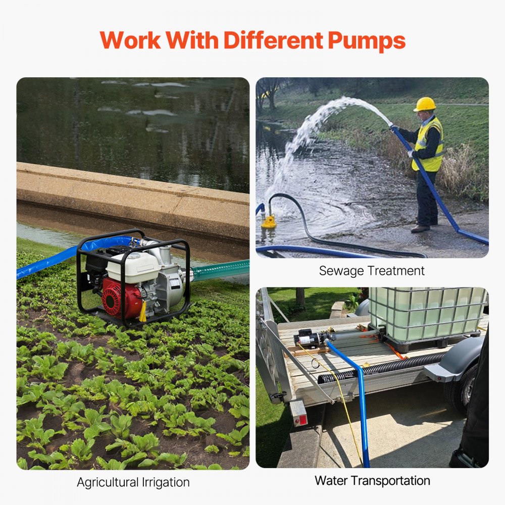 TLP04038X100FT01-CE - 1.5" x 100ft Flexible PVC Backwash Hose Kit