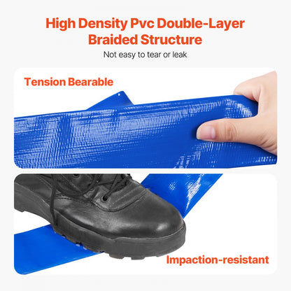 TLP04038X50FT01-CE - 1.5" x 50' Flexible PVC Backwash Hose with Clamps