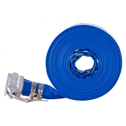 TLP04038X50FT01-CE - 1.5" x 50' Flexible PVC Backwash Hose with Clamps