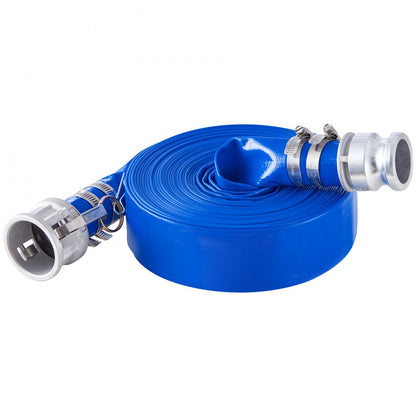 TLP04038X50FT01-CE - 1.5" x 50' Flexible PVC Backwash Hose with Clamps