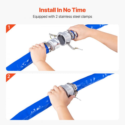 TLP04038X100FT01-CE - 2" x 100ft Flexible PVC Backwash Hose Kit