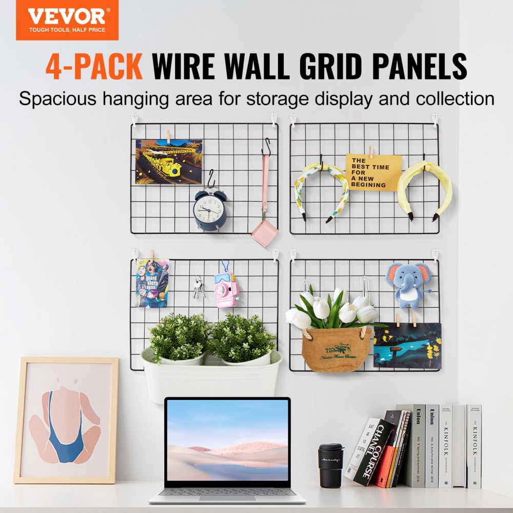 JL-ZPQ-04H - Durable Iron Grid Wall Panels 11.8x15.7" for Jewelry & Photos