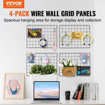 JL-ZPQ-04H - Durable Iron Grid Wall Panels 11.8x15.7" for Jewelry & Photos