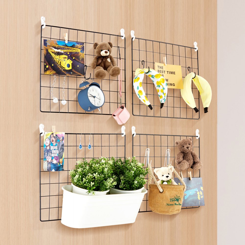 JL-ZPQ-04H - Durable Iron Grid Wall Panels 11.8x15.7" for Jewelry & Photos