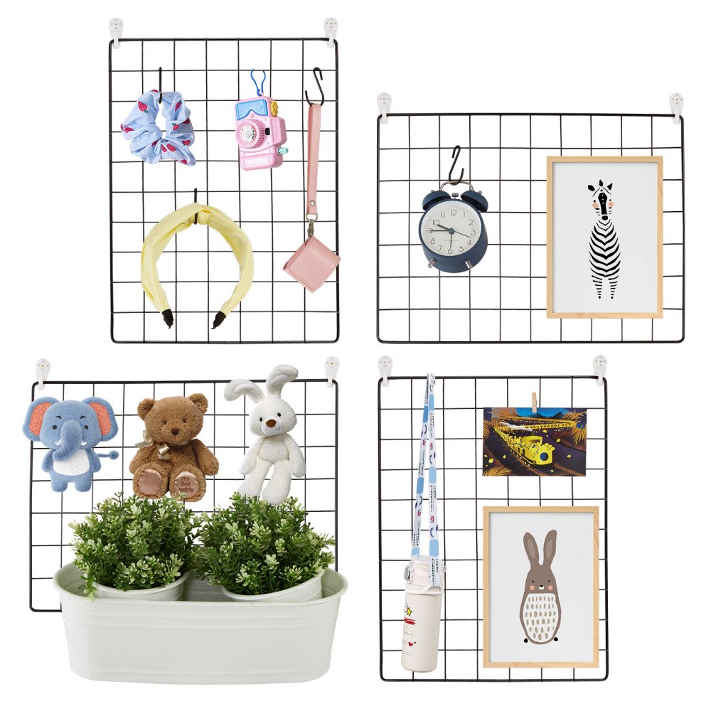 JL-ZPQ-04H - Durable Iron Grid Wall Panels 11.8x15.7" for Jewelry & Photos