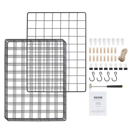 JL-ZPQ-04H - Durable Iron Grid Wall Panels 11.8x15.7" for Jewelry & Photos