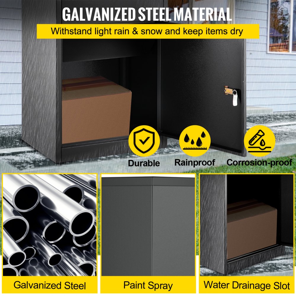 VV-PDB-SG35 - Durable Galvanized Steel Parcel Drop Box with Code Lock