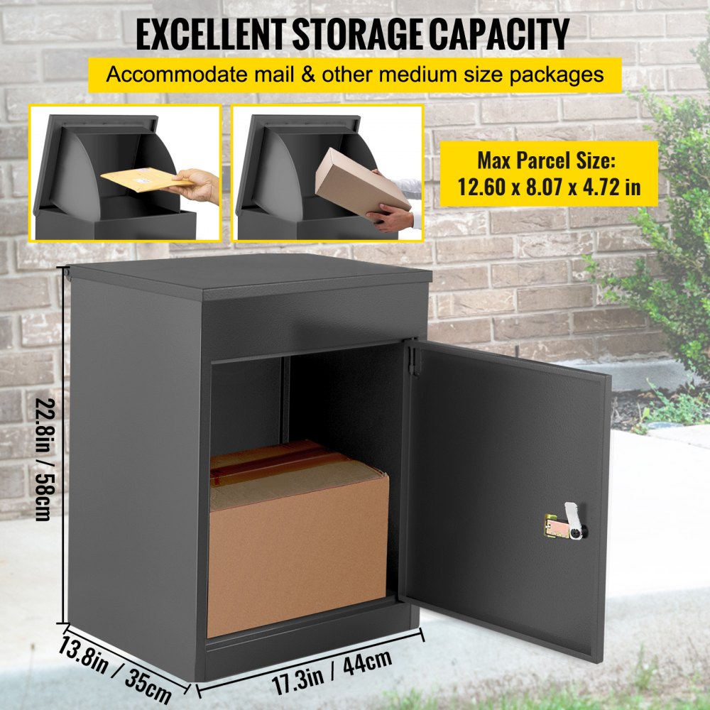 VV-PDB-SG35 - Durable Galvanized Steel Parcel Drop Box with Code Lock