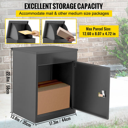 VV-PDB-SG35 - Durable Galvanized Steel Parcel Drop Box with Code Lock