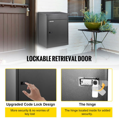 VV-PDB-SG35 - Durable Galvanized Steel Parcel Drop Box with Code Lock