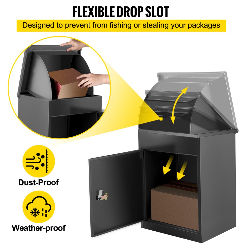 VV-PDB-SG35 - Durable Galvanized Steel Parcel Drop Box with Code Lock