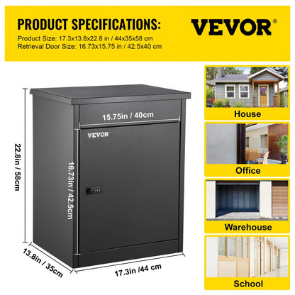 VV-PDB-SG35 - Durable Galvanized Steel Parcel Drop Box with Code Lock