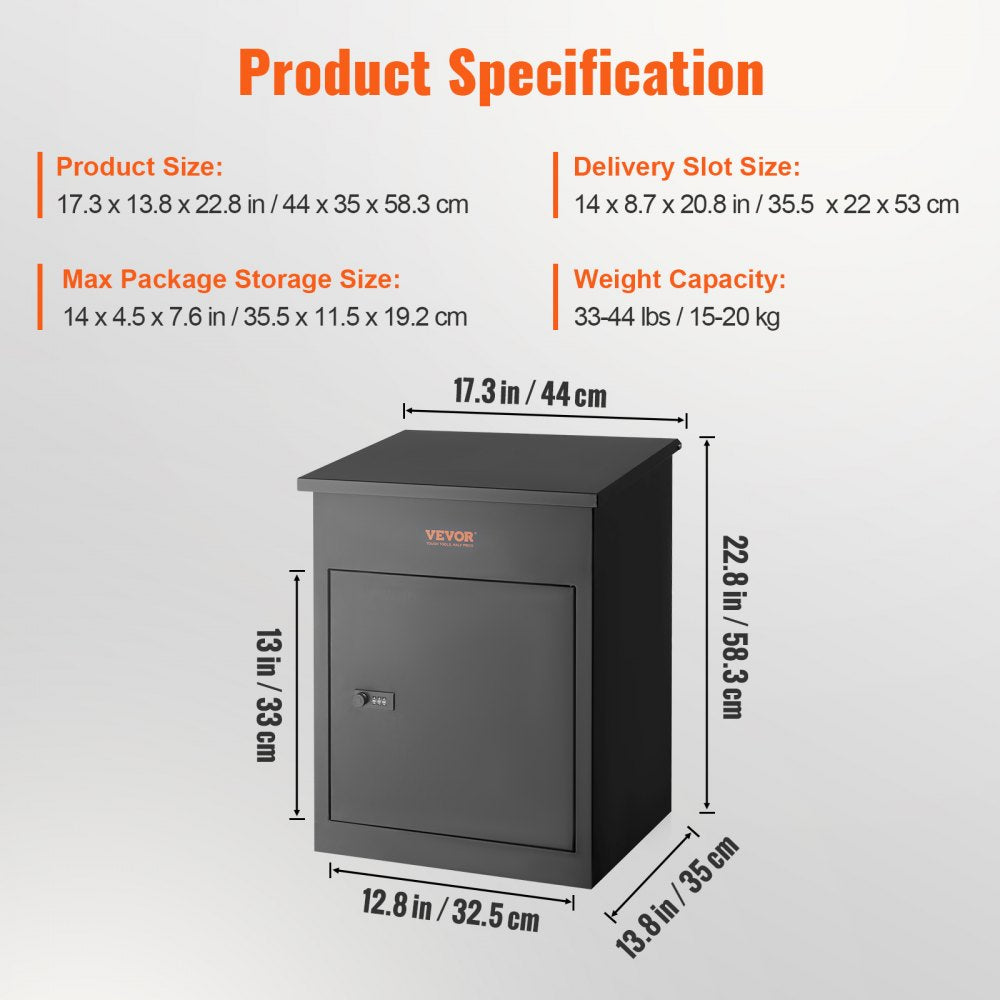 010205690031 - Extra Large Weatherproof Mailbox with Coded Lock for 70 Packages