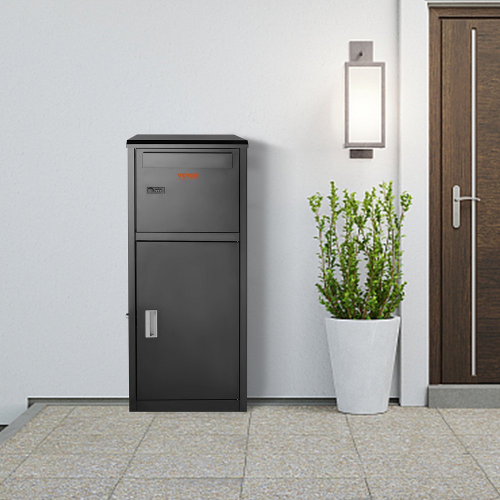 010937226974 - Secure 44" Galvanized Steel Package Delivery Box with Smart Lock