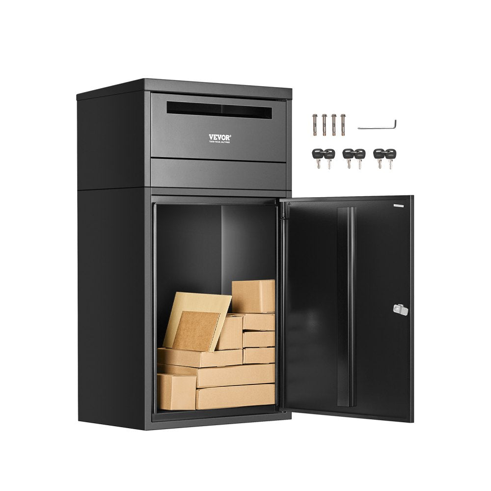 PB-266C - Galvanized Anti-Theft Outdoor Parcel Drop Box, 35.8 in Capacity