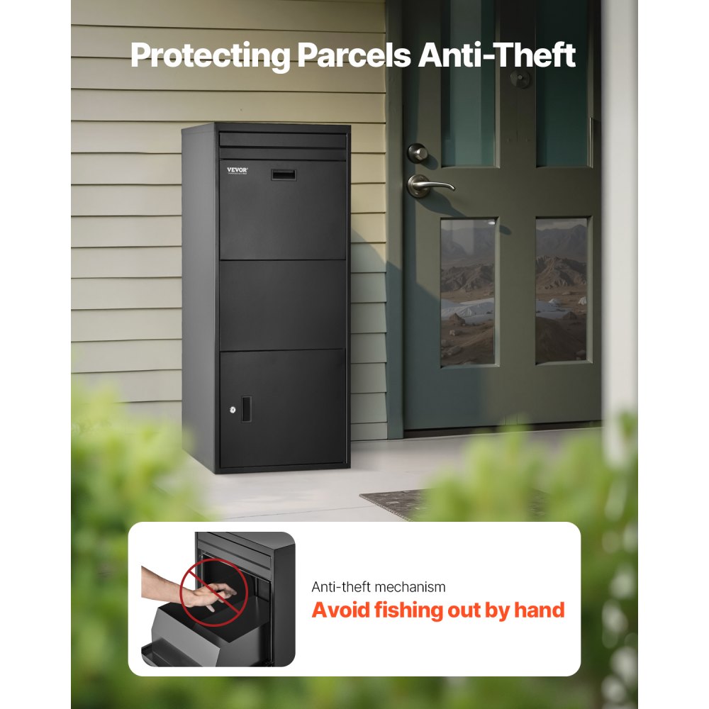 PB-16D - Waterproof Parcel Drop Box with Anti-Theft Feature, 47.2 in