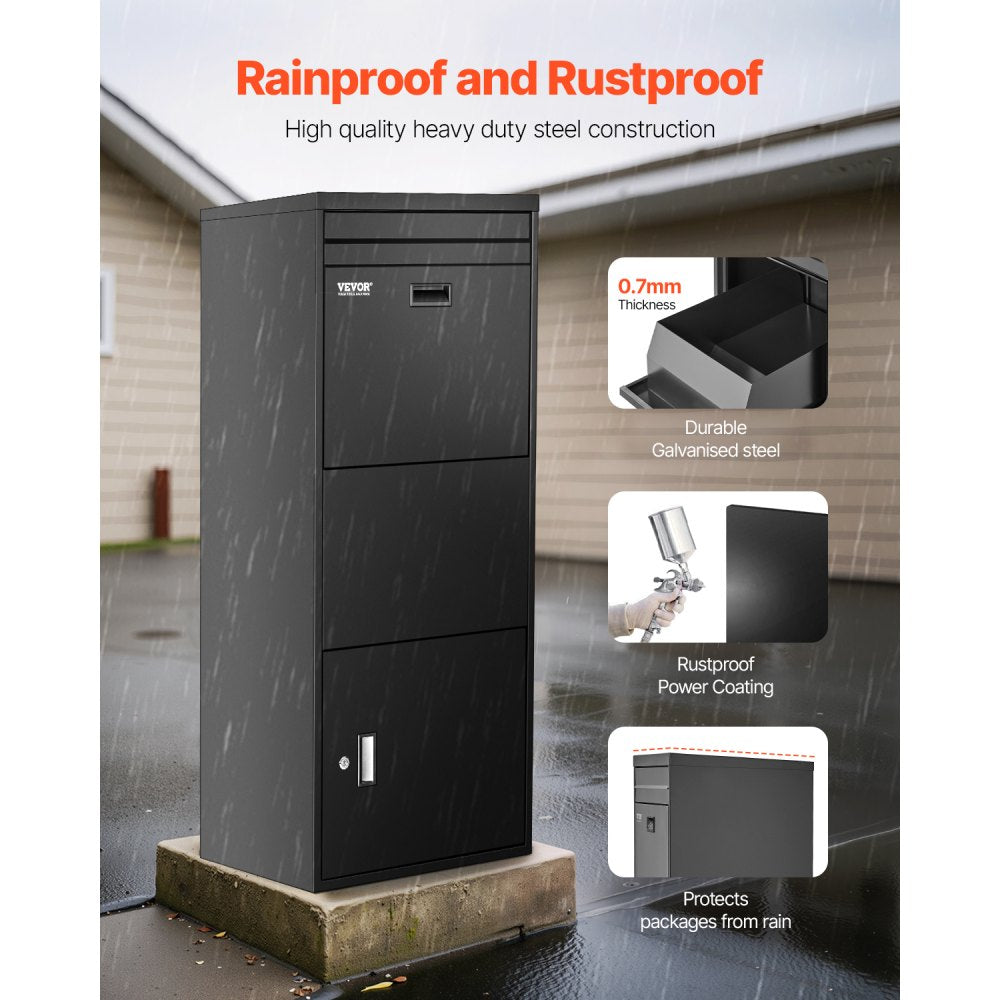 PB-16D - Waterproof Parcel Drop Box with Anti-Theft Feature, 47.2 in