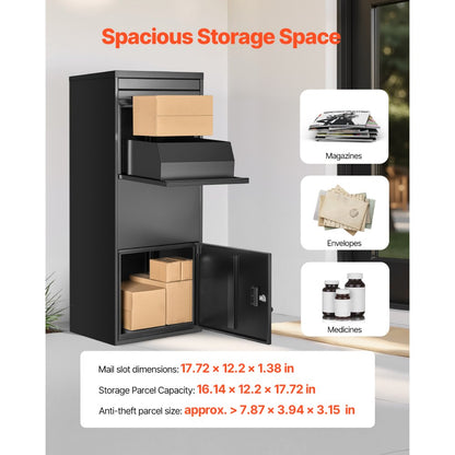 PB-16D - Waterproof Parcel Drop Box with Anti-Theft Feature, 47.2 in