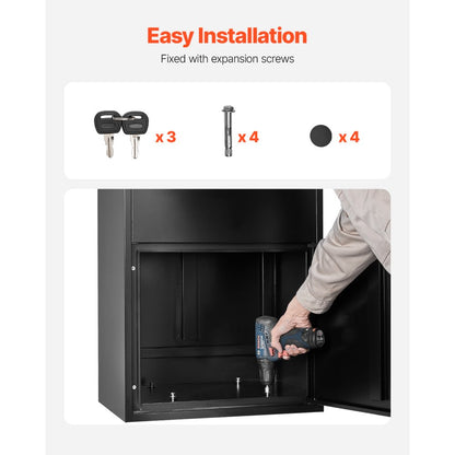 PB-16D - Waterproof Parcel Drop Box with Anti-Theft Feature, 47.2 in