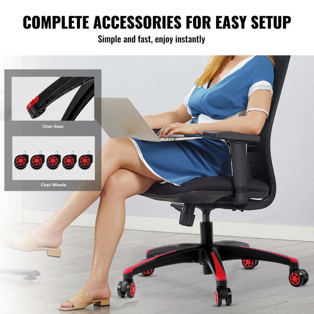 YS-04 - 28in VEVOR Office Chair Base Supports 2500 lbs with Smooth Casters