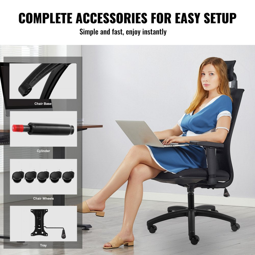 YS-08 - 28" VEVOR Office Chair Base, 2500 lbs Stability & 360° Rotation