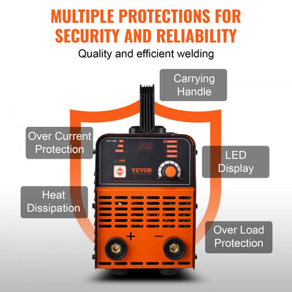 MMA-200-NA - VEVOR 200A Welder with Stick & Lift TIG Modes