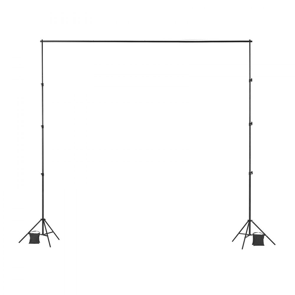BJJ-1010 - Adjustable 10x10ft Backdrop Stand with Tripod Bases and Carrying Bag
