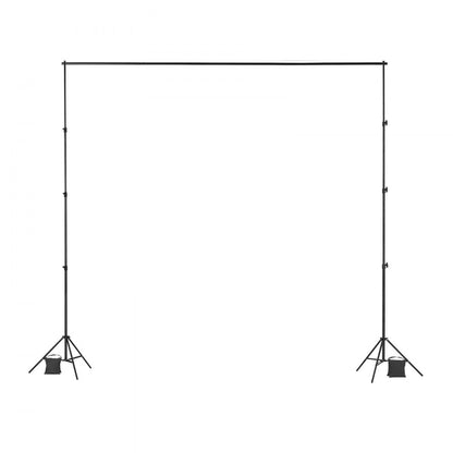 BJJ-1010 - Adjustable 10x10ft Backdrop Stand with Tripod Bases and Carrying Bag