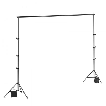 BJJ-1010 - Adjustable 10x10ft Backdrop Stand with Tripod Bases and Carrying Bag