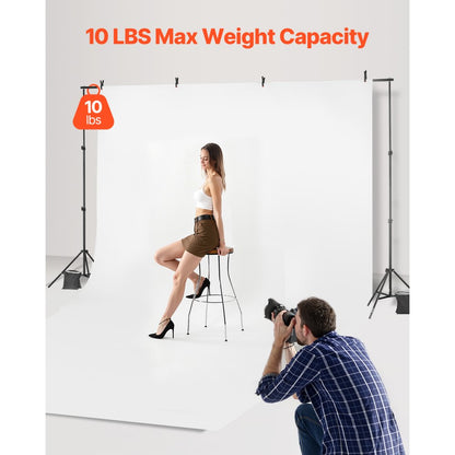 BJJ-6510 - Heavy-Duty 6.5x10 ft Backdrop Stand with Carry Bag