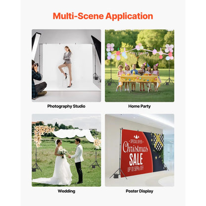 BJJ-6510 - Heavy-Duty 6.5x10 ft Backdrop Stand with Carry Bag