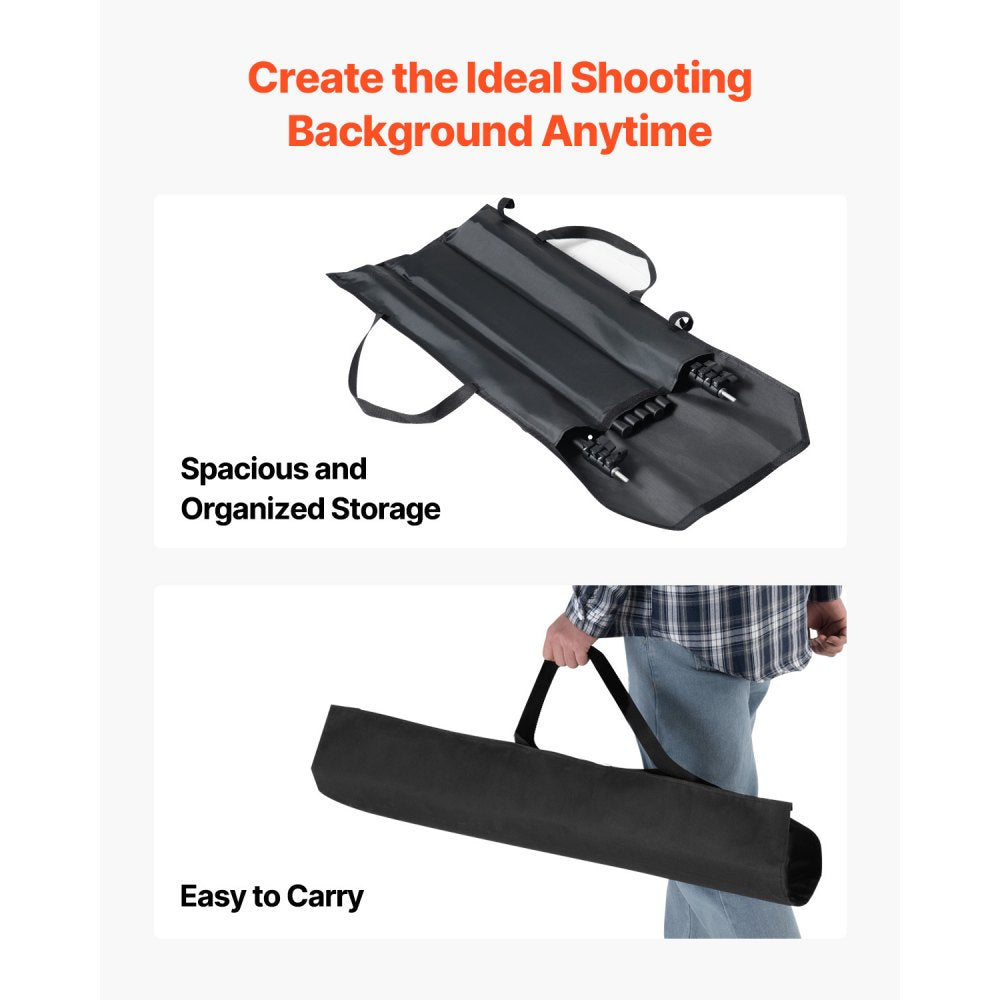 BJJ-6510 - Heavy-Duty 6.5x10 ft Backdrop Stand with Carry Bag