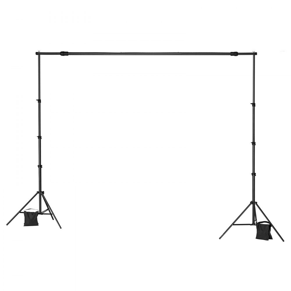 BJJ-0710 - Adjustable 7x10 ft Backdrop Stand with Steel Base and Tripod Stability