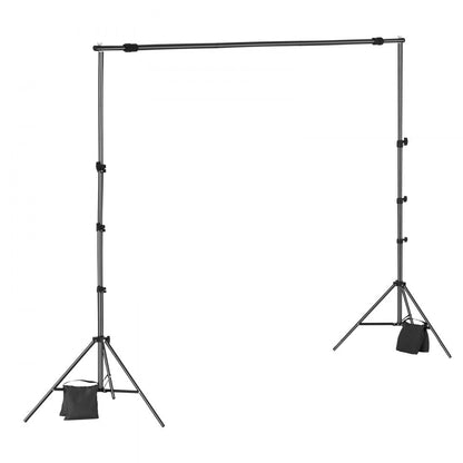 BJJ-0710 - Adjustable 7x10 ft Backdrop Stand with Steel Base and Tripod Stability