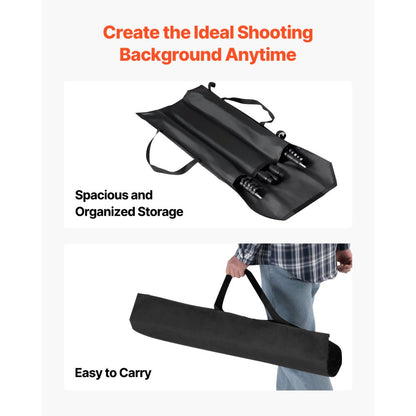 BJJ-8510 - Adjustable 8.5x10 ft Backdrop Stand with Tripod Base