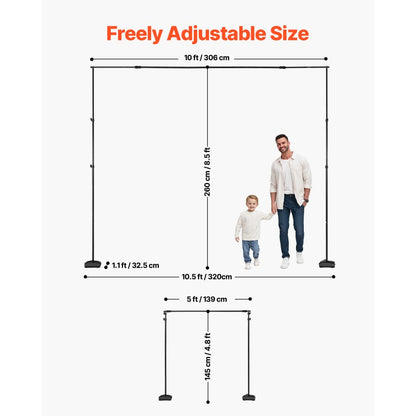 BJJ-TB8510 - VEVOR 8.5 x 10 ft Backdrop Stand for Photography