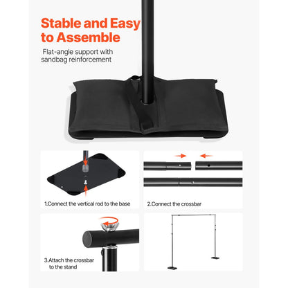 BJJ-TB8510 - VEVOR 8.5 x 10 ft Backdrop Stand for Photography