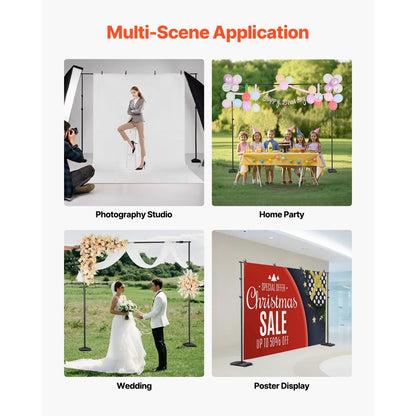 BJJ-TB8510 - VEVOR 8.5 x 10 ft Backdrop Stand for Photography