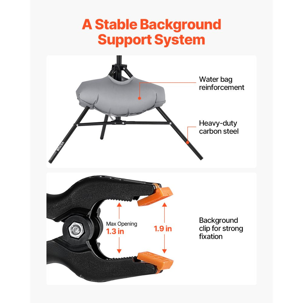 BJJ-565 - Adjustable 5x6.5 ft Backdrop Stand for Video and Photography