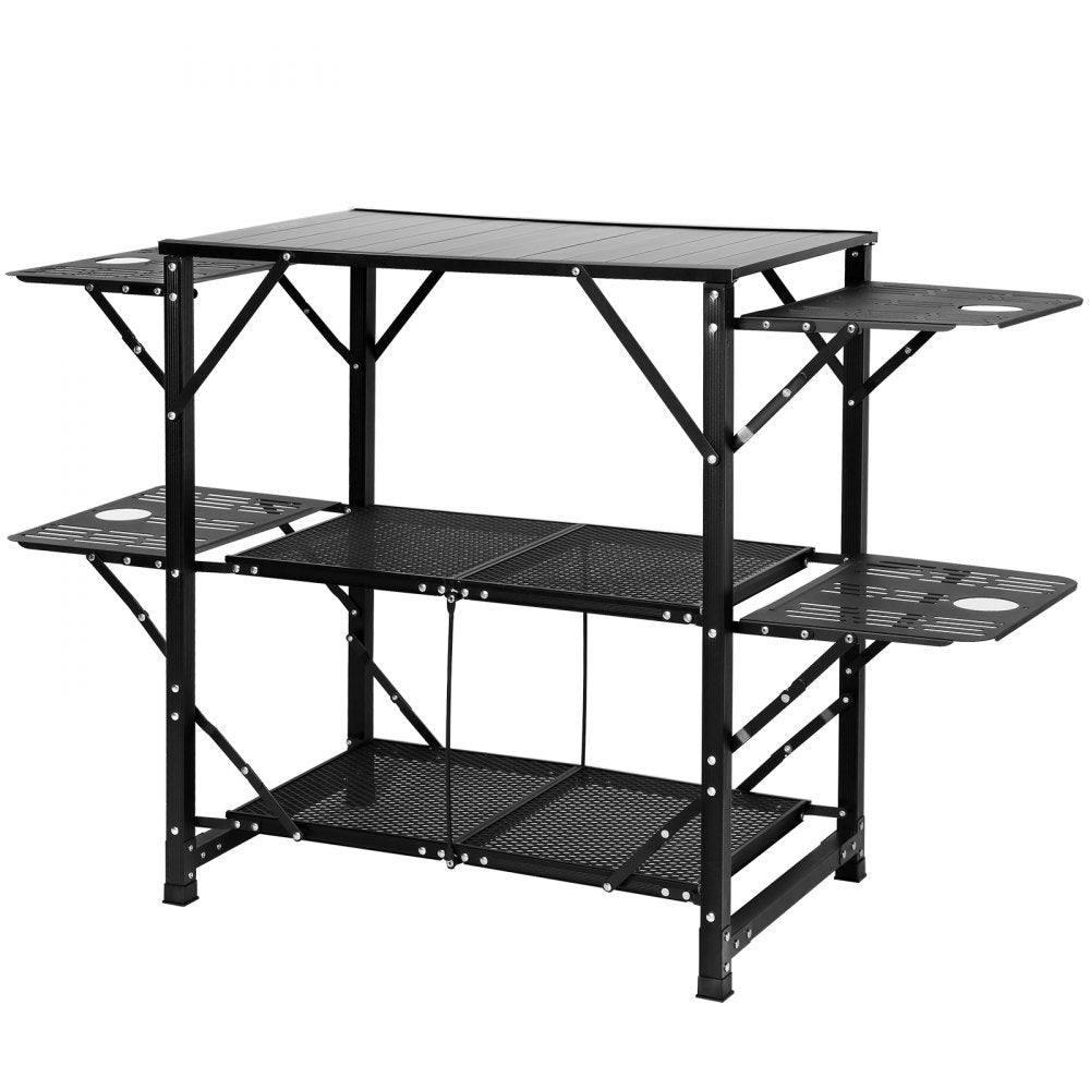 010449755615 - Lightweight Foldable Camping Kitchen Table with 88 lbs Capacity