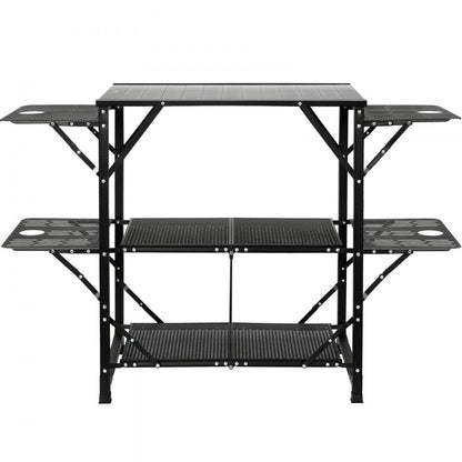 010449755615 - Lightweight Foldable Camping Kitchen Table with 88 lbs Capacity