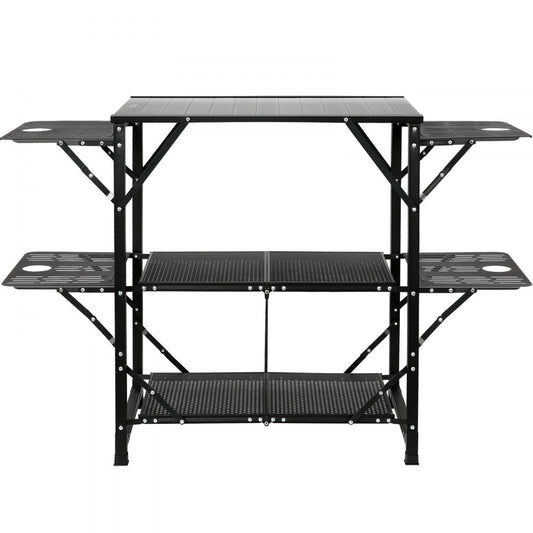 010449755615 - Lightweight Foldable Camping Kitchen Table with 88 lbs Capacity