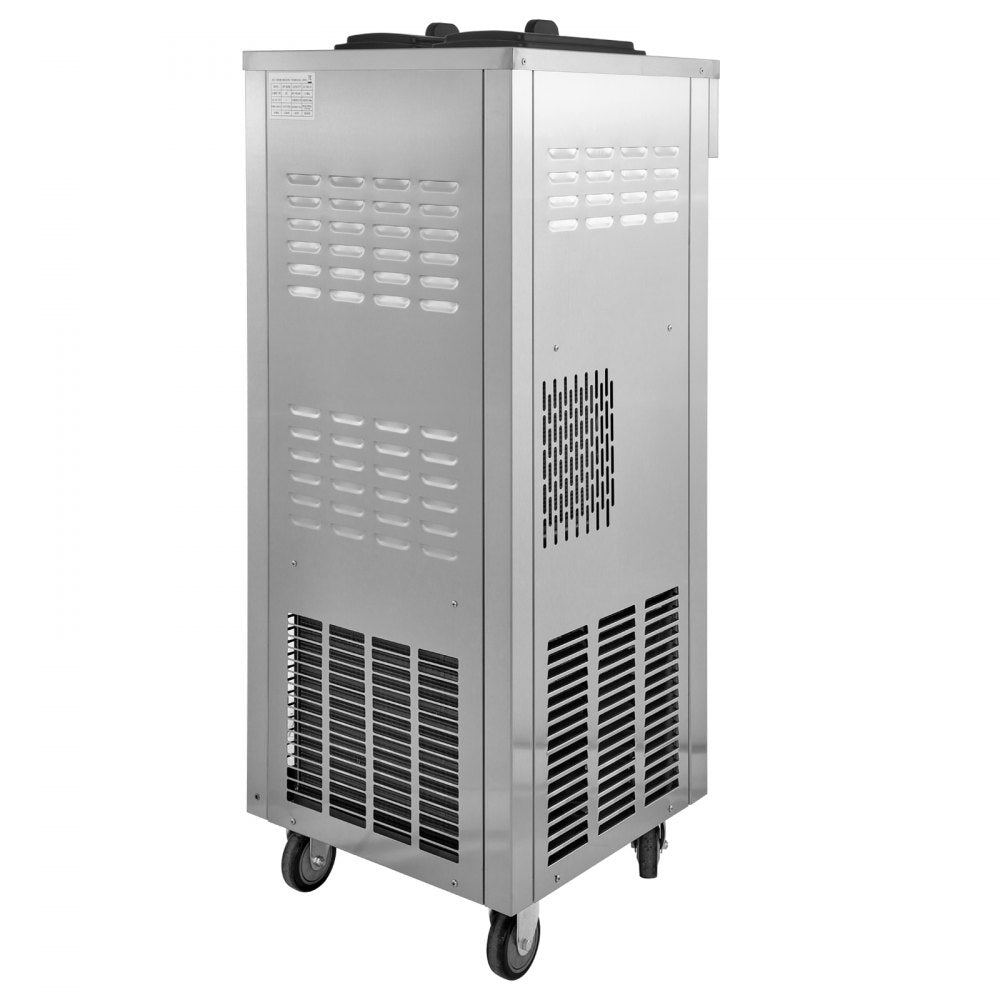 YKF-8228H - 2200W Stainless Steel Soft Serve Machine with 3 Flavors