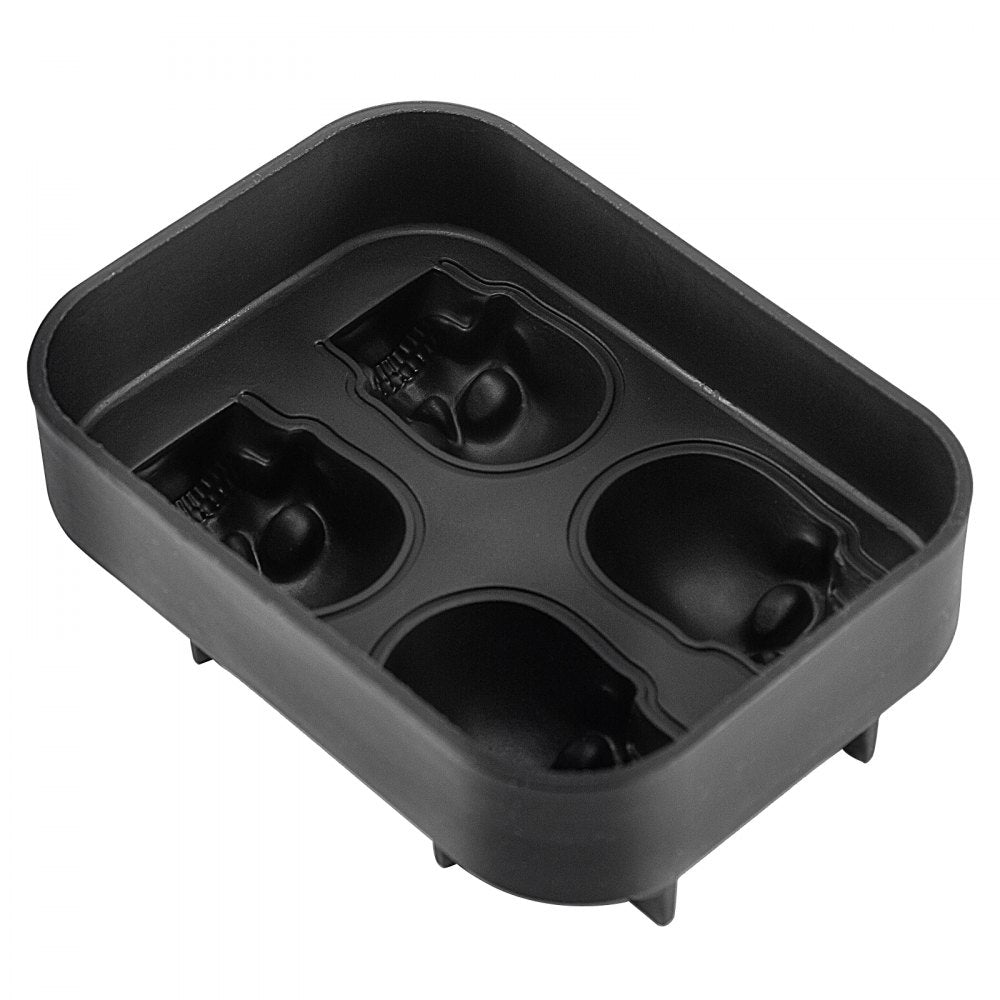 010323744830 - 4-Grid Skull Silicone Ice Cube Tray for Unique Drinks