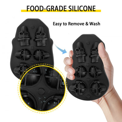 010948731104 - Skull Ice Cube Tray, Makes 6 Unique Ice Shapes