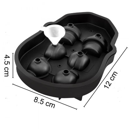 010948731104 - Skull Ice Cube Tray, Makes 6 Unique Ice Shapes