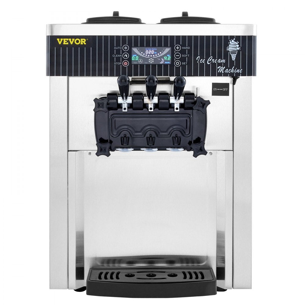 YKF-8218T - 5.3-7.4 Gal/H Stainless Steel Soft Serve Ice Cream Machine